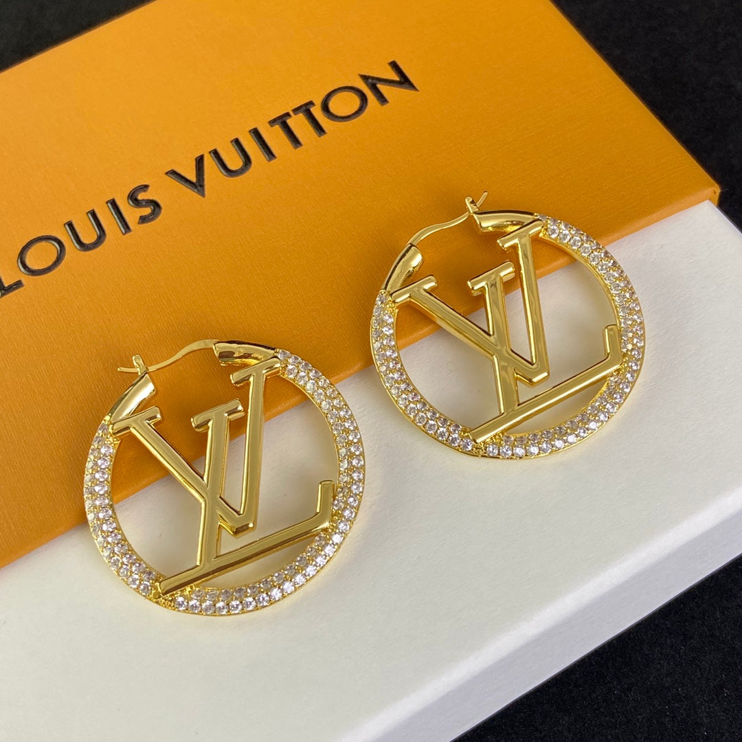 Personalized 4CM Letter Zircon Earrings