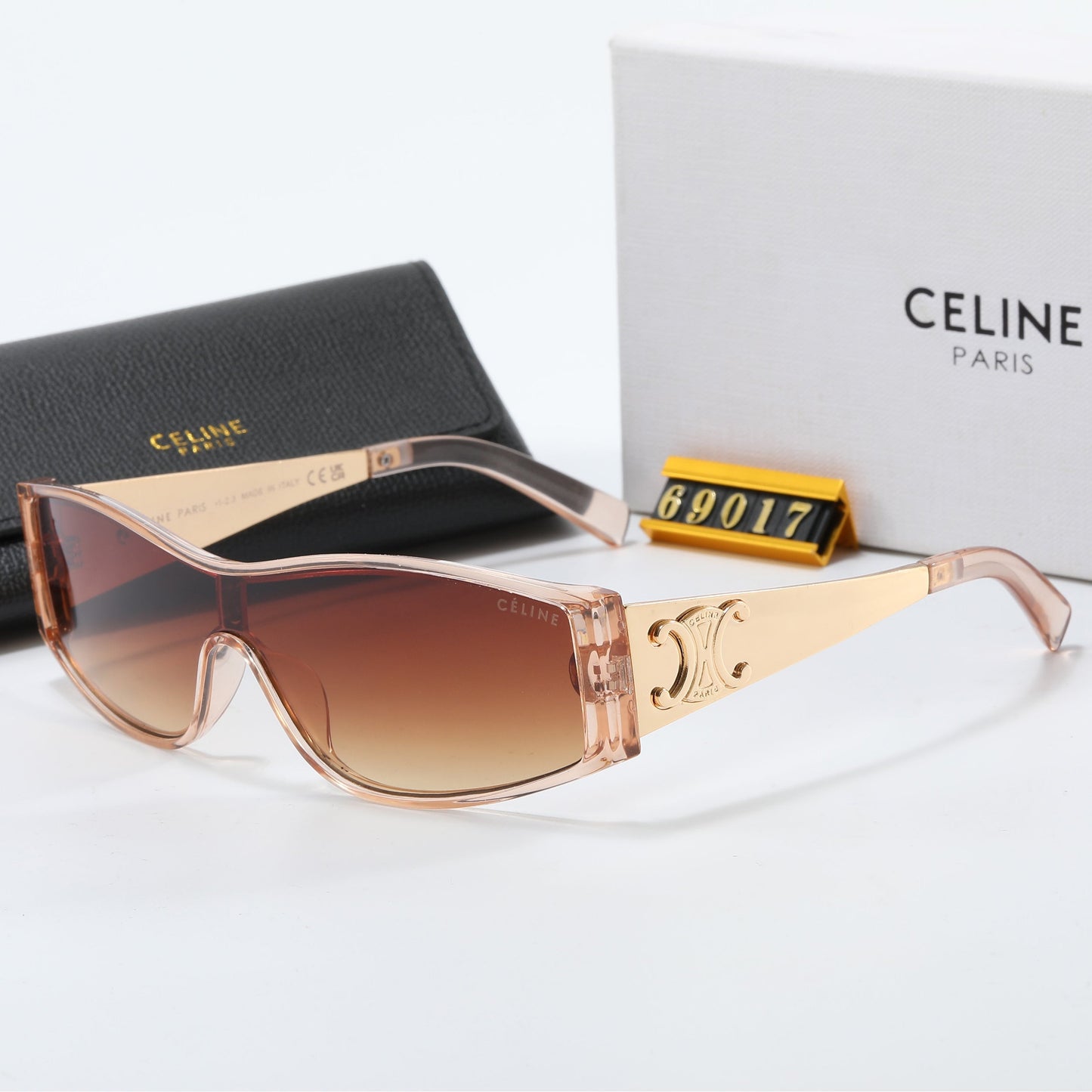 7 colors new integrated lens metal frame sunglasses 69017