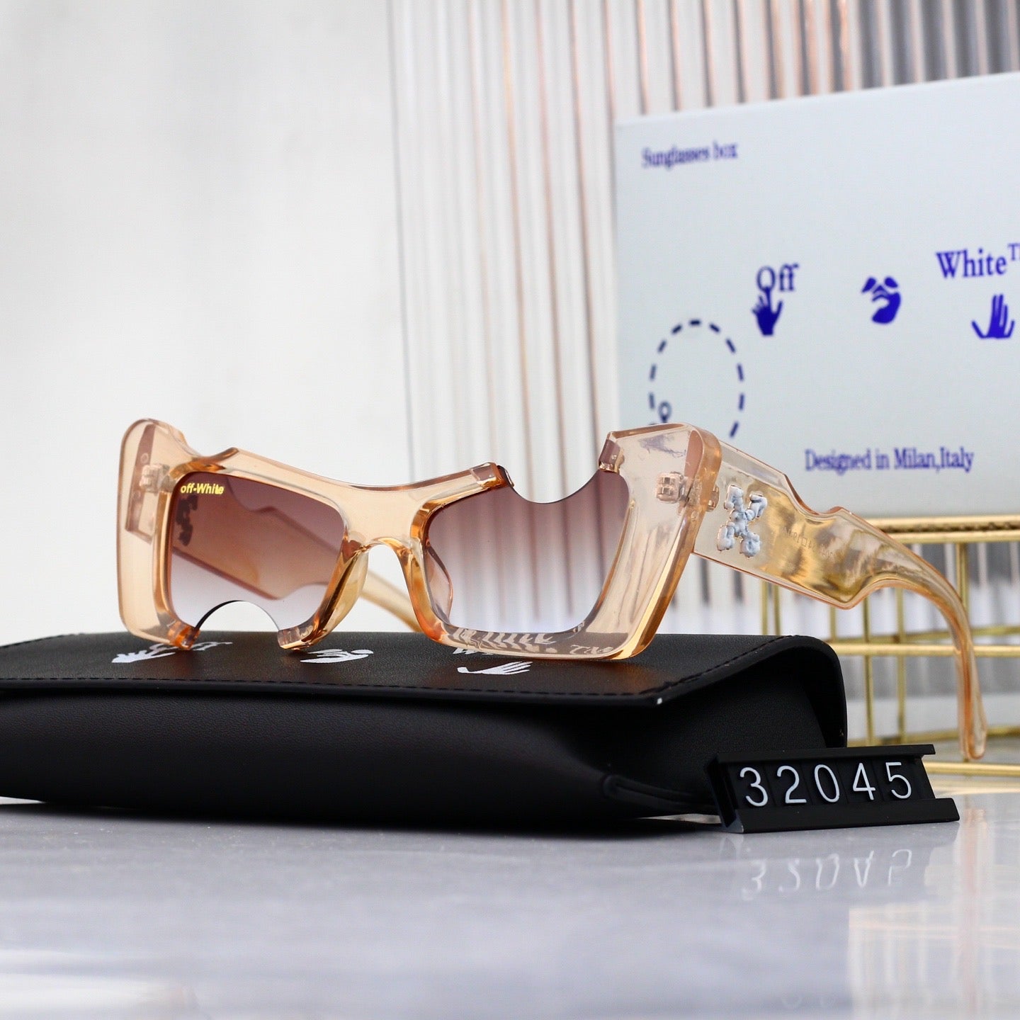 5 colors trendy plain sunglasses 32045
