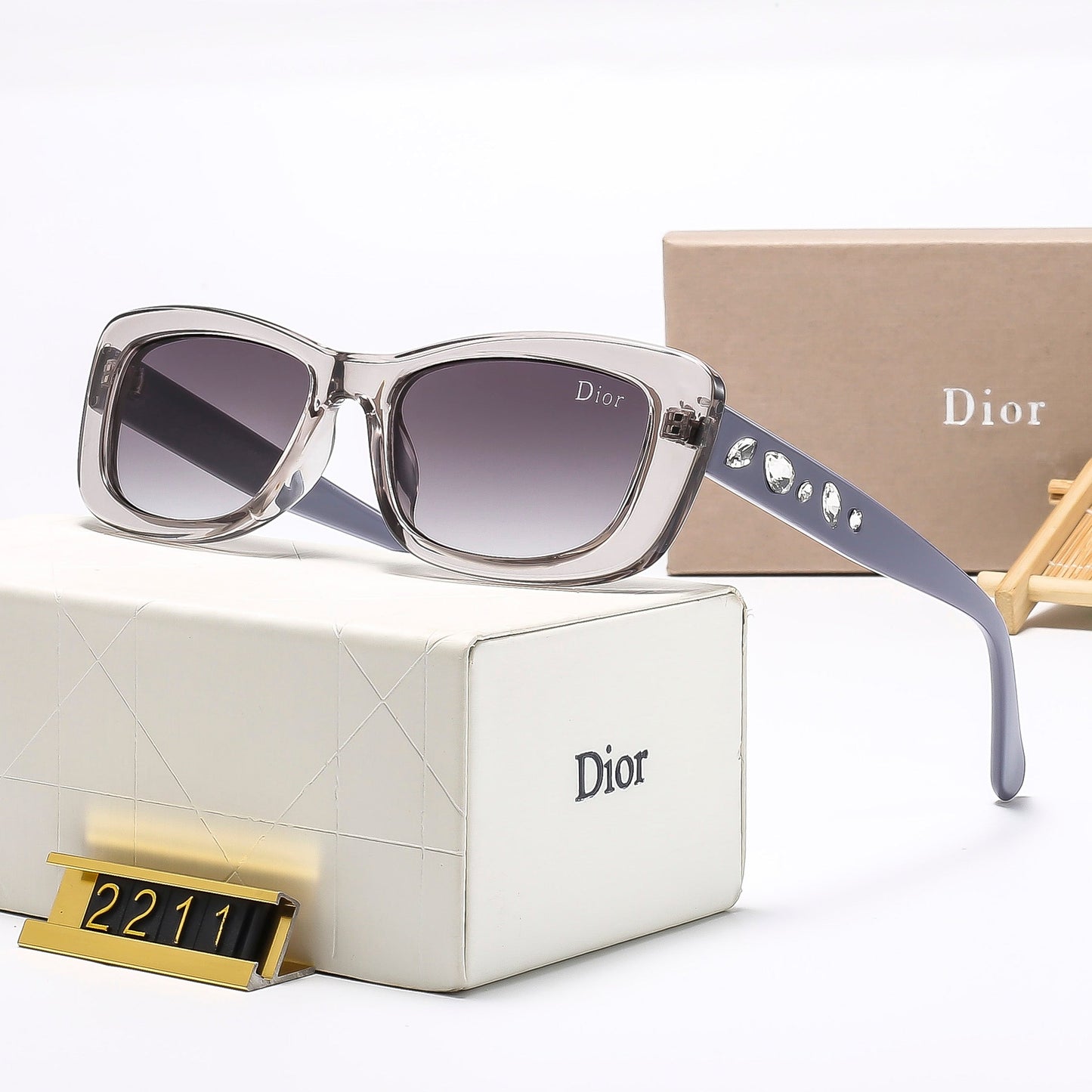6 colors trendy HD lens sunglasses 2211