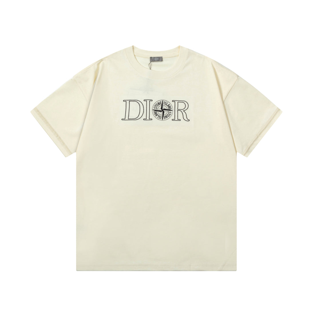 Embroidered cotton T-shirt