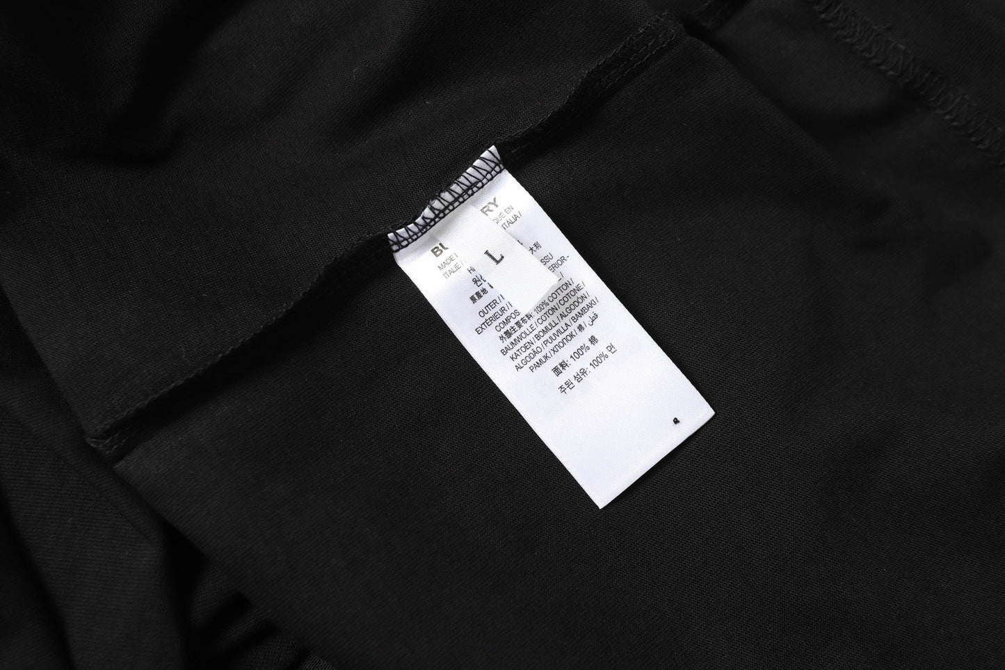 Check pocket cotton T-shirt