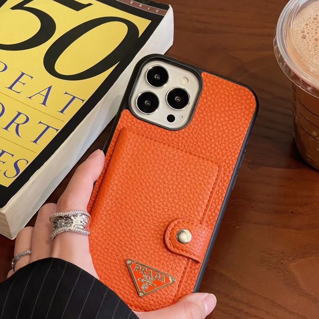 Leather Triangle Card Wallet Case