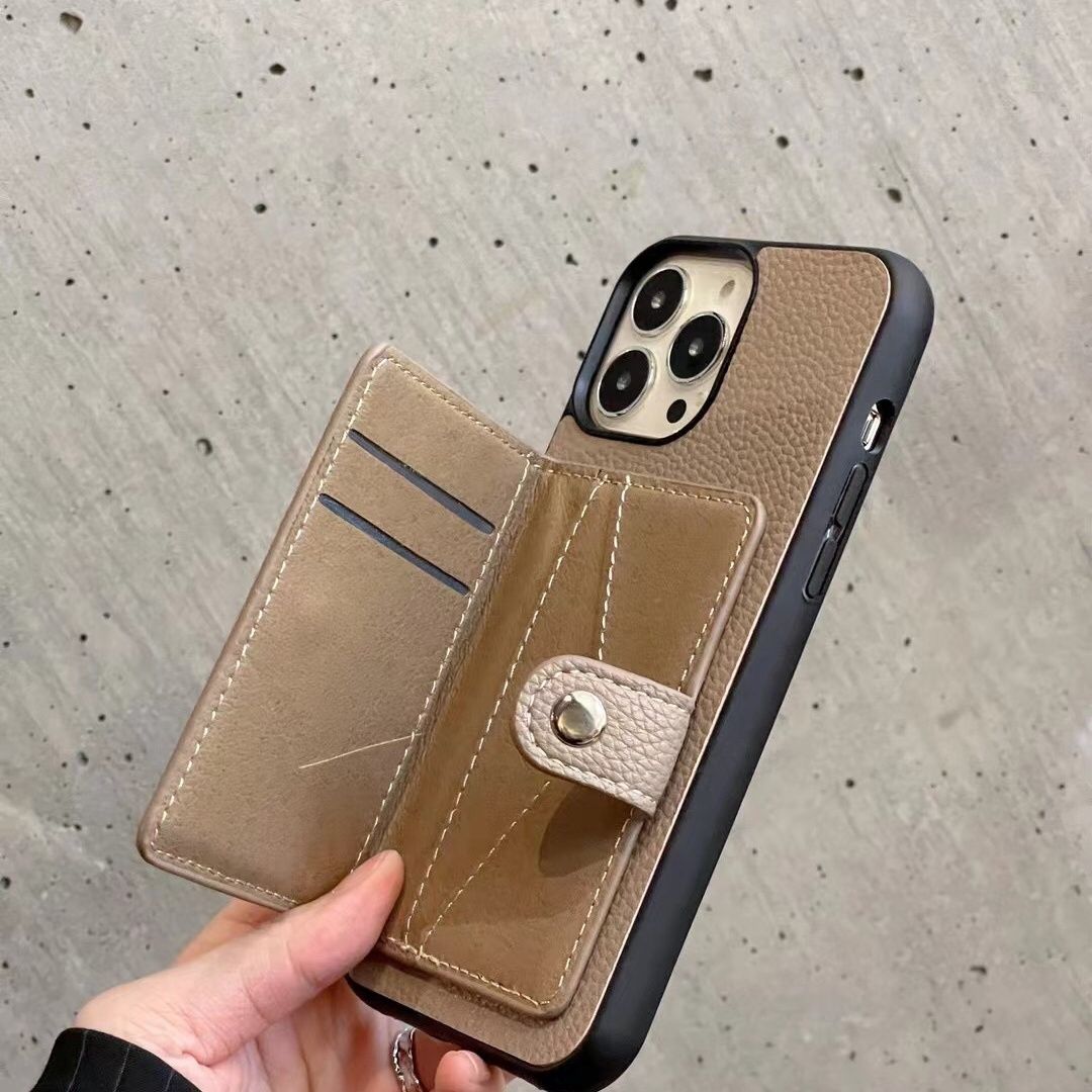Leather Triangle Card Wallet Case