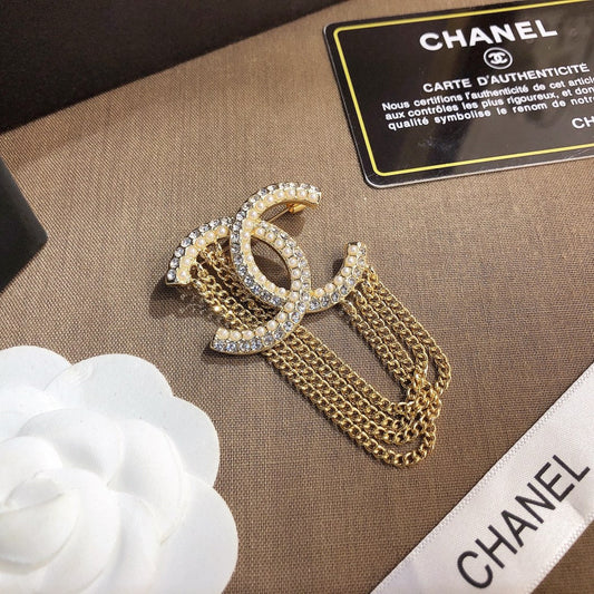 Chain Tassel Pendant Brooch