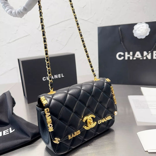 Lucky Charm Metal Monogram Leather Bag