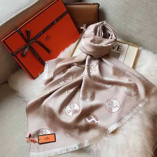 H Premium Tencel Cotton Jacquard Scarf