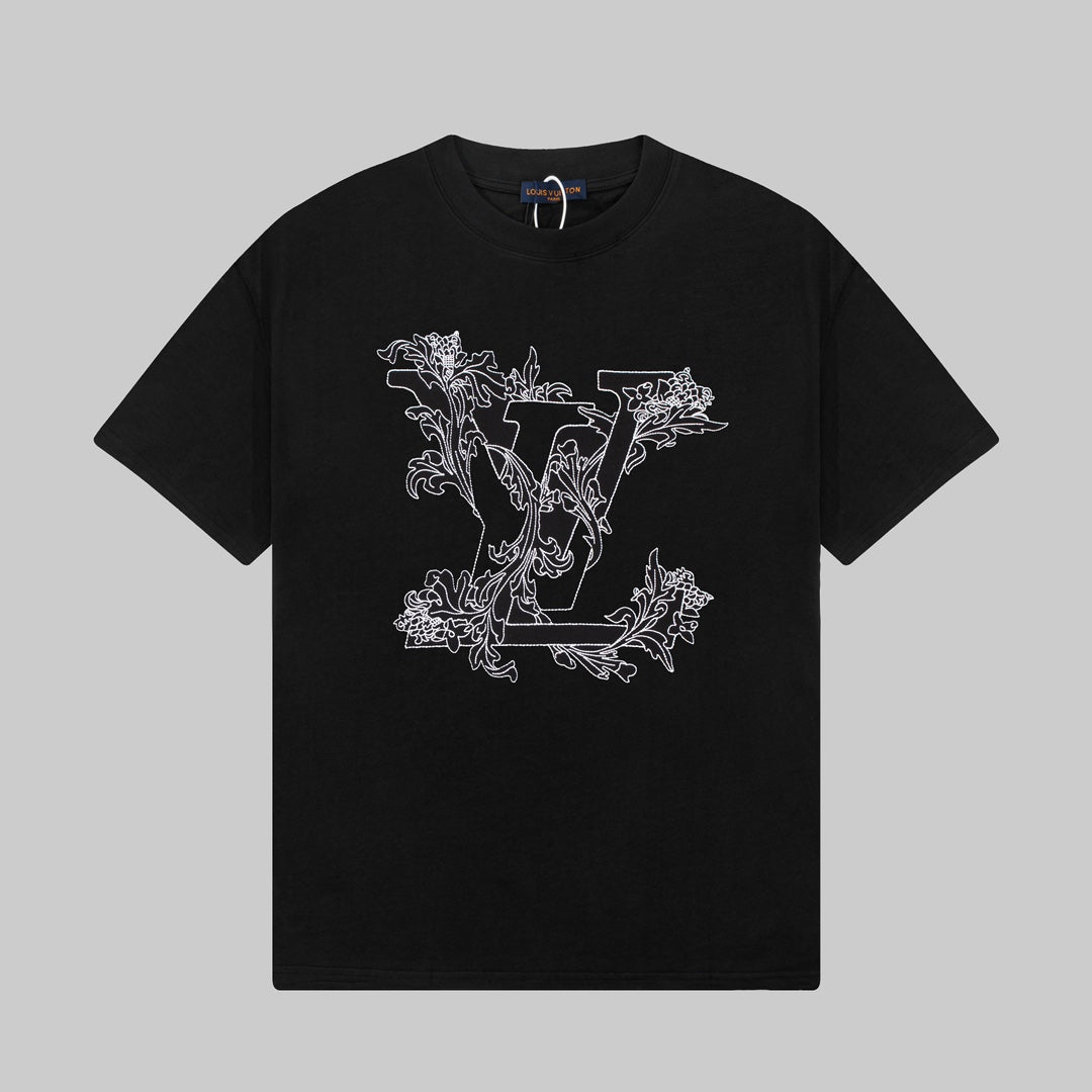 Fashion Embroidered Cotton T-Shirt