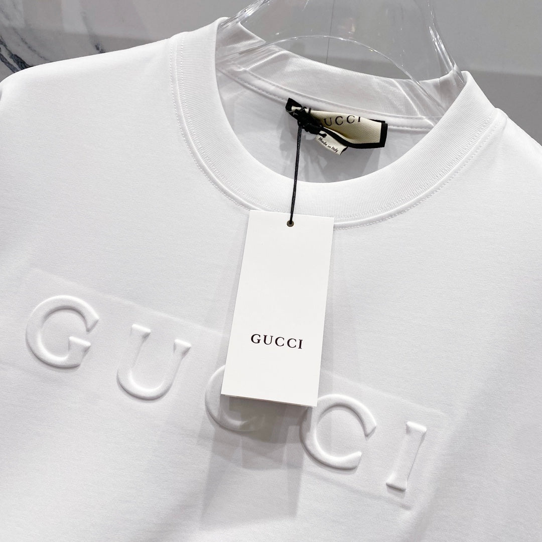 EMBOSSED COTTON T-SHIRT