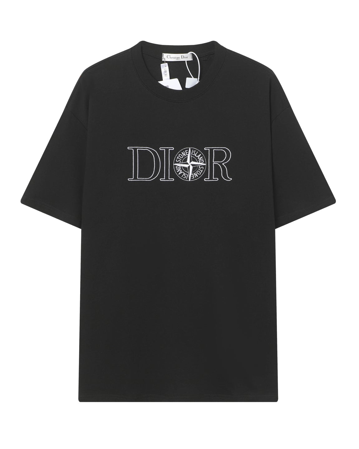 Embroidered cotton T-shirt