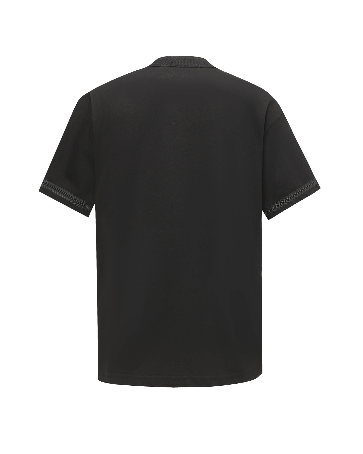 Cotton T-shirt with embroidered cuffs