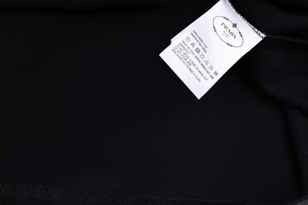 Metal Logo Double Yarn Cotton T-shirt