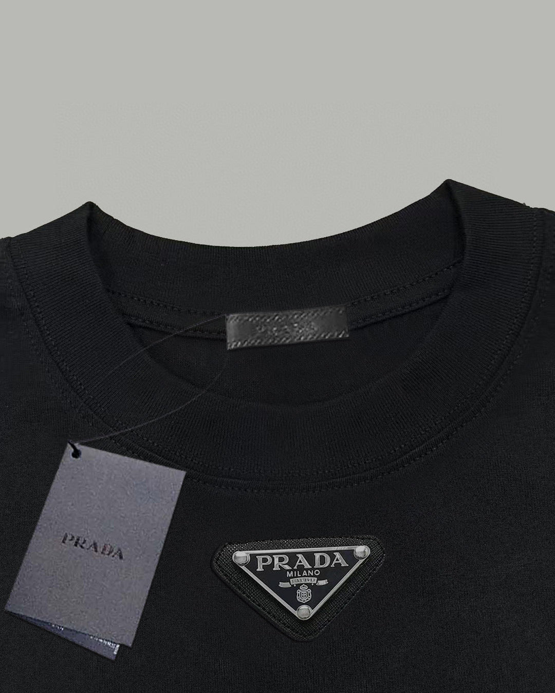 Metal Logo Double Yarn Cotton T-shirt