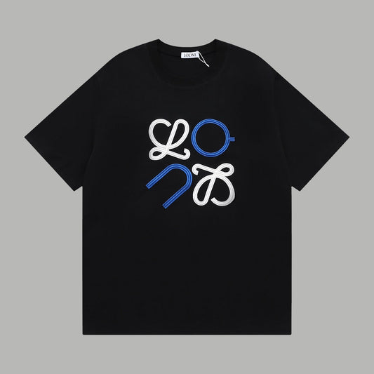 Embroidered color block T-shirt